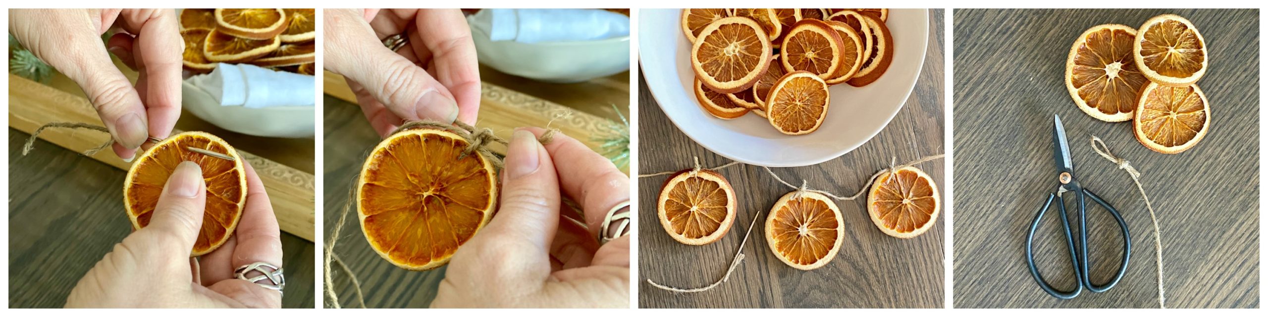 How to Make Dried Orange Garland