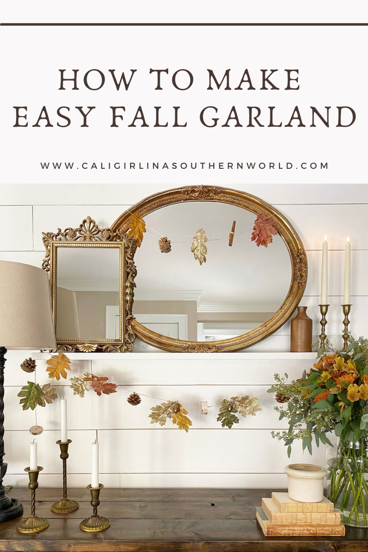 Pinterest Pin for easy Fall garland.