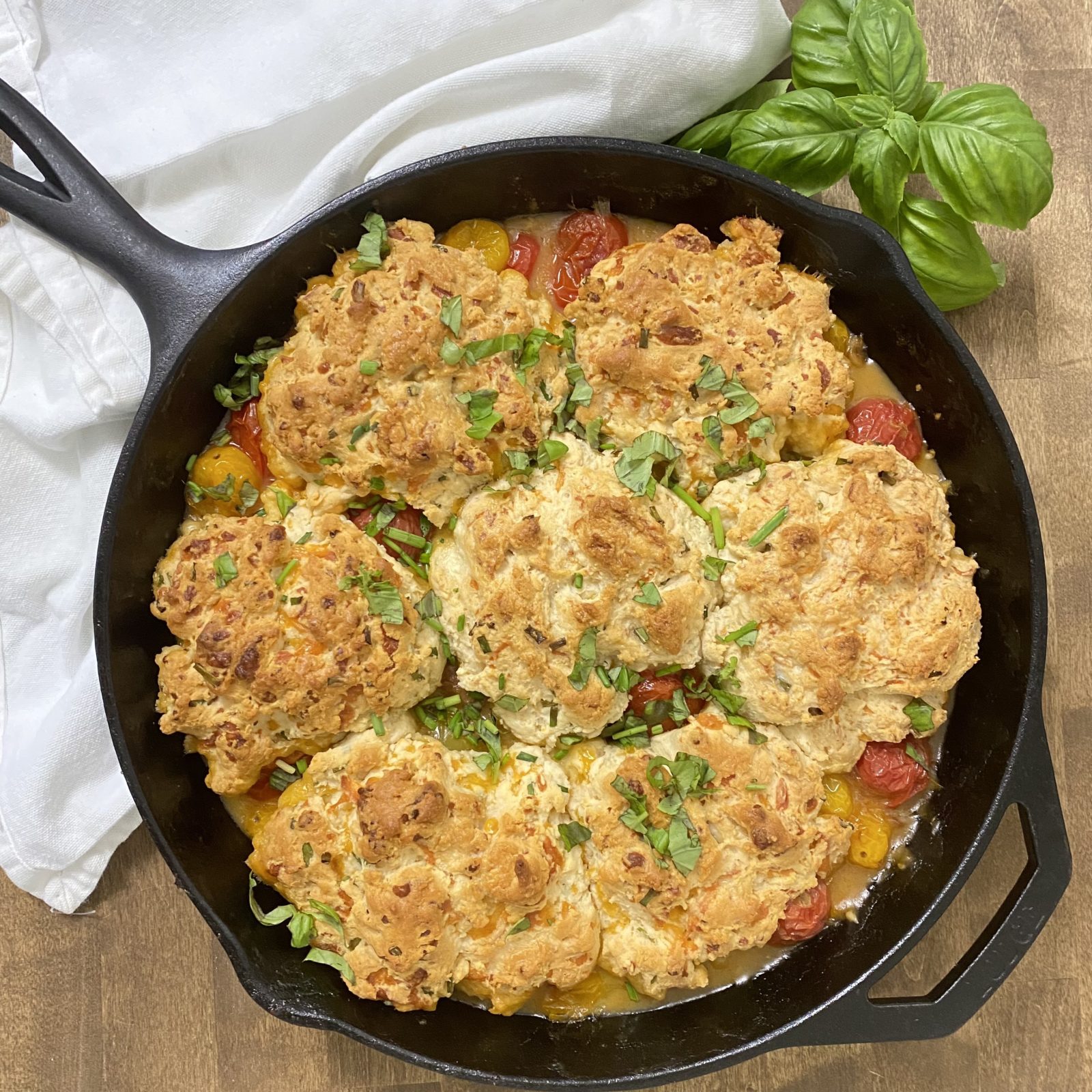 Savory Tomato Cobbler - Cali Girl In A Southern World
