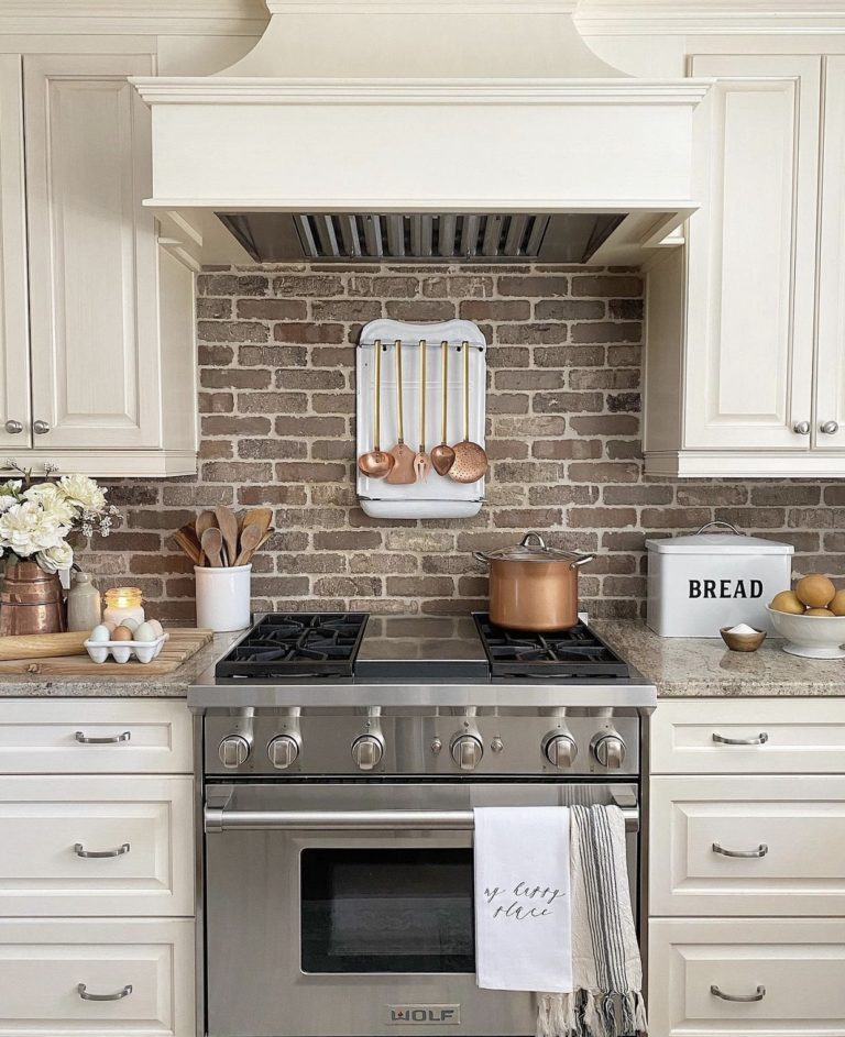 Brick Backsplash in the Kitchen Cali Girl In A Southern World