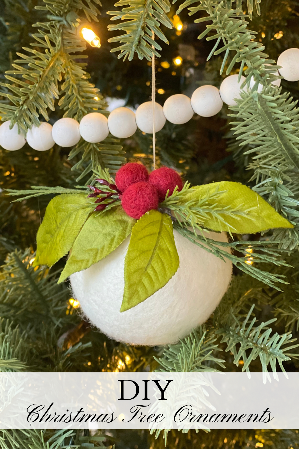 Pinterest Pin for DIY Christmas Tree Ornaments